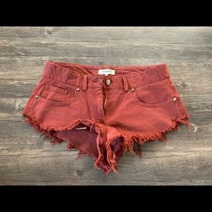 Nanushka ROZ cutoffs